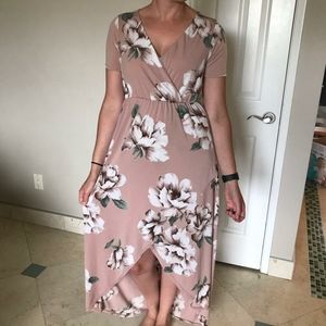 Mauve floral dress